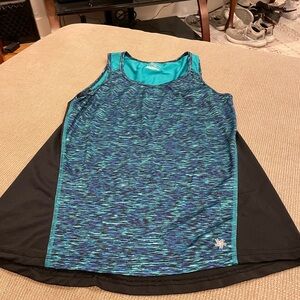 tek gear Bundle of two Blue and Pink Space-Dye Athletic Tank with Black Panels